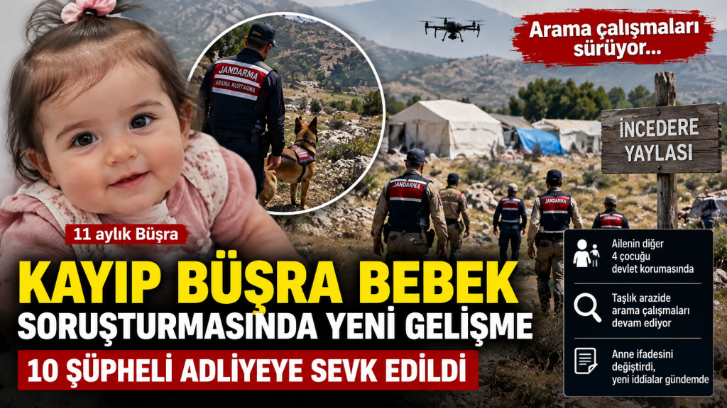 Kayıp Büşra Bebek Soruşturmasında Yeni Gelişme: 10 Şüpheli Adliyede